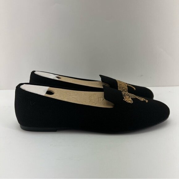 Vivaia, Women's Round-Toe Embroidered Loafers (Audrey) - Black-Cheetah. Size: 43 - Picture 2 of 16